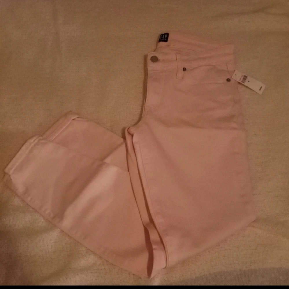 Pink Gap skinny jeans